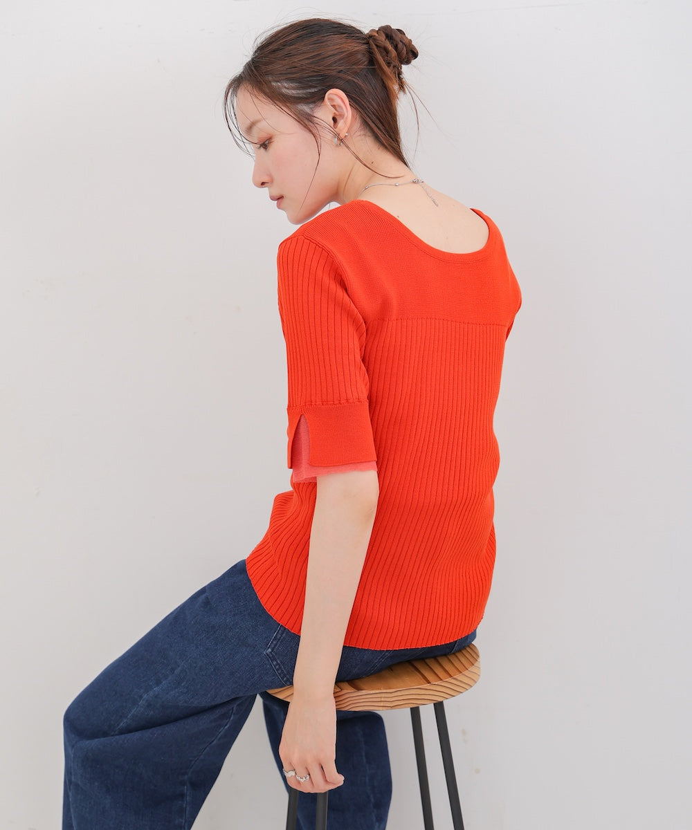 前後２ＷＡＹホールデザインニットトップス