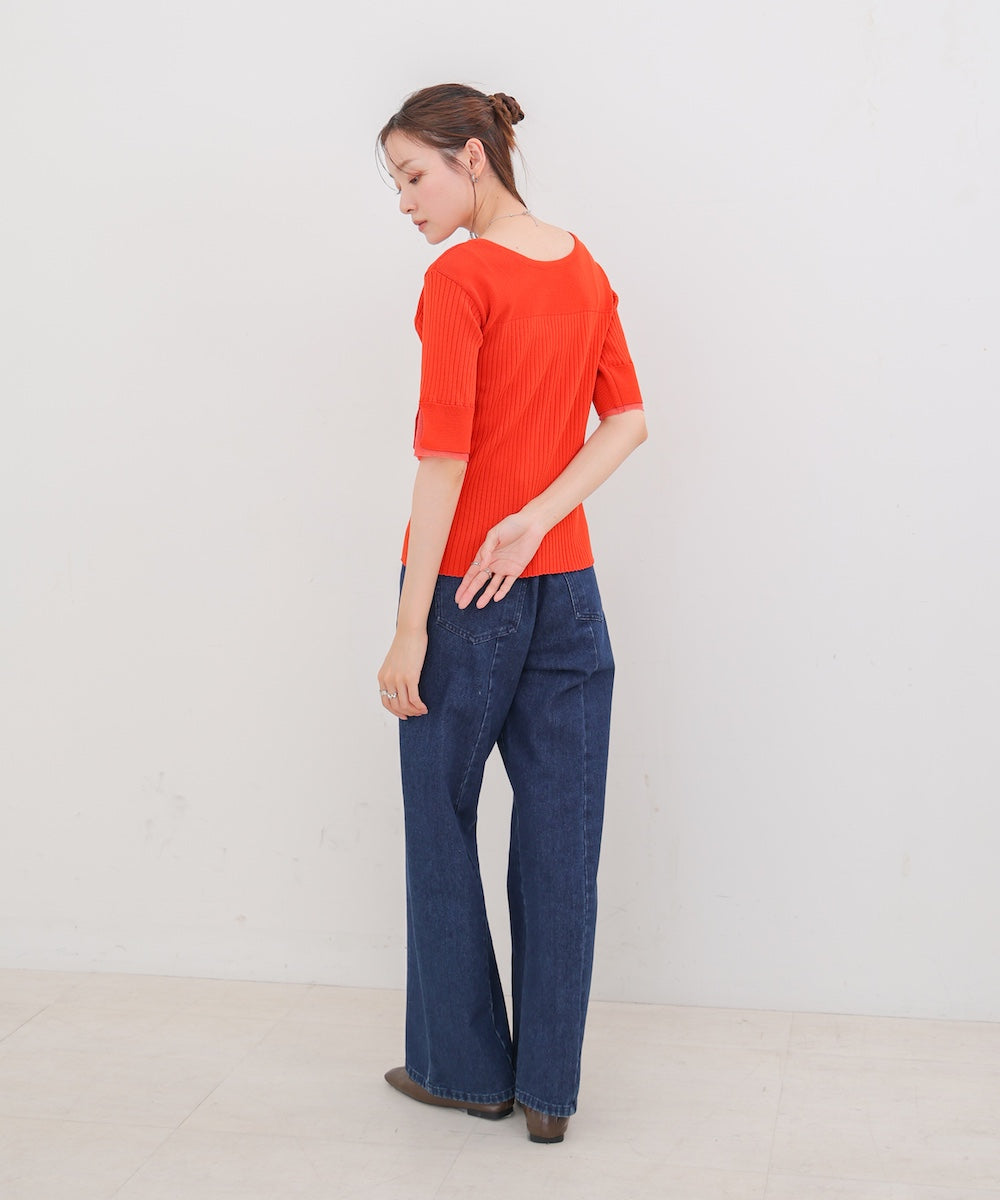 前後２ＷＡＹホールデザインニットトップス