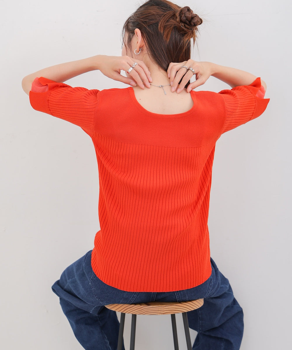 前後２ＷＡＹホールデザインニットトップス