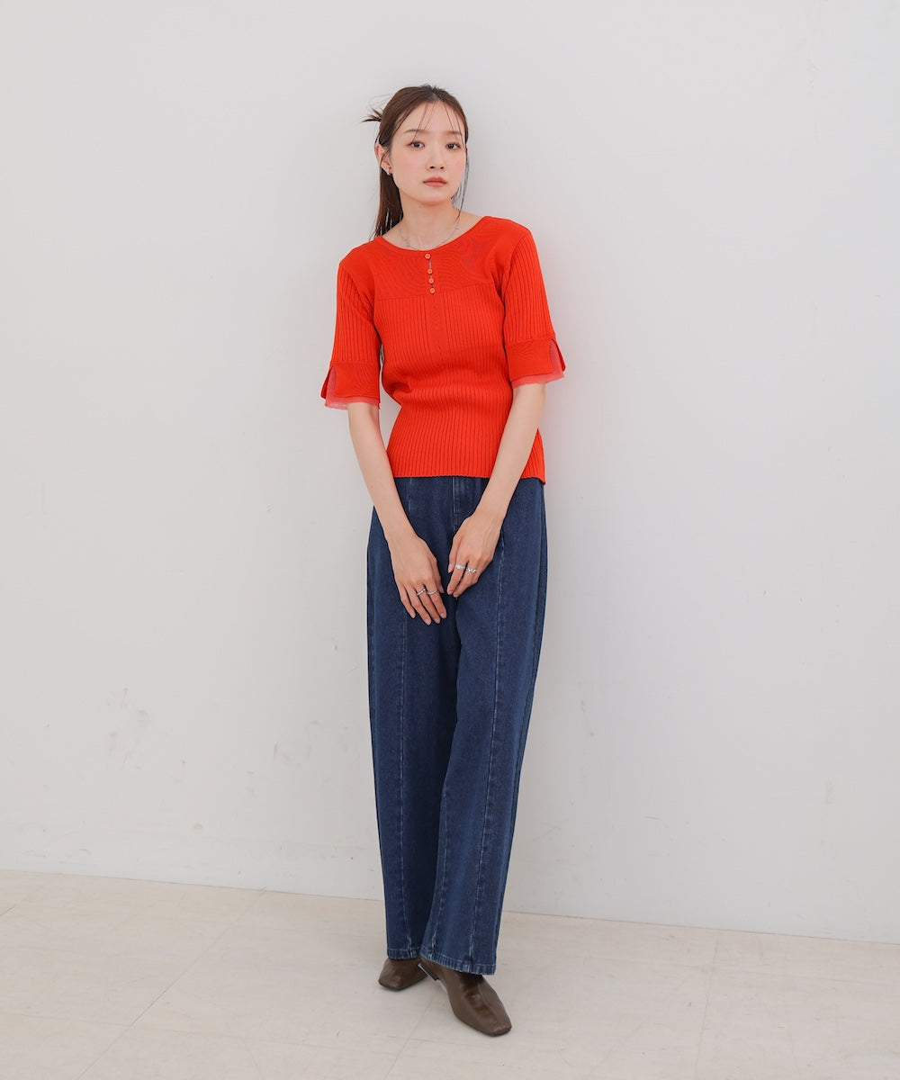 前後２ＷＡＹホールデザインニットトップス