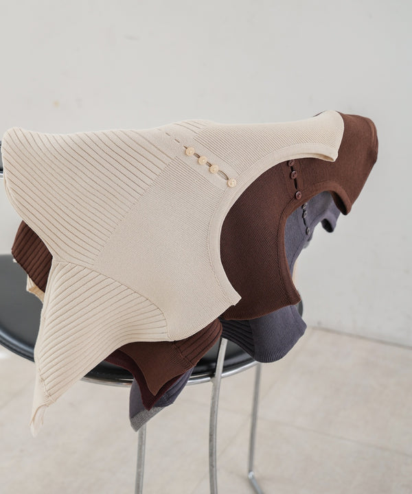 前後２ＷＡＹホールデザインニットトップス