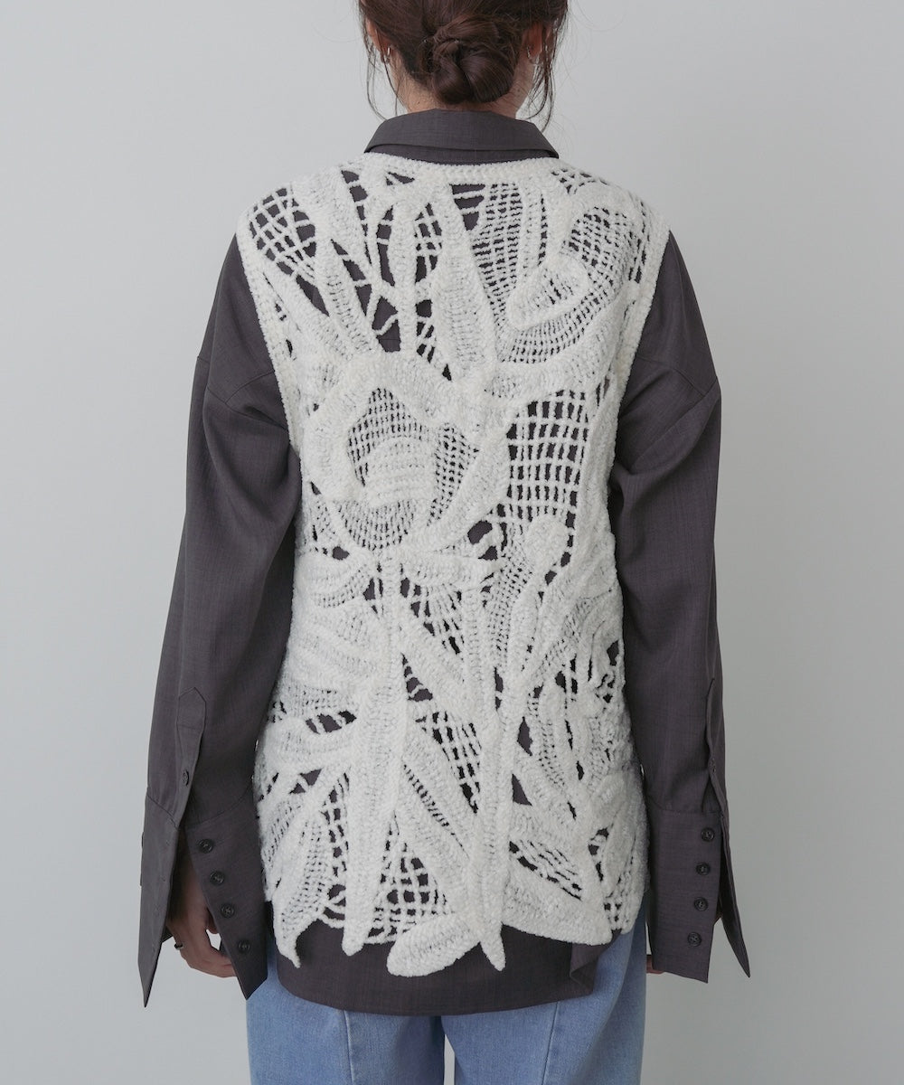 モールヤーンクロシェチュニックベスト