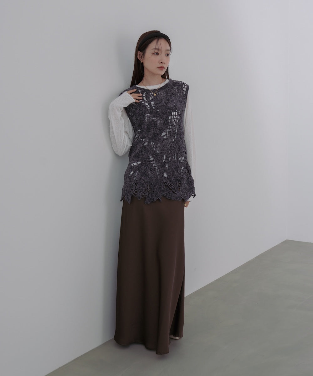 モールヤーンクロシェチュニックベスト