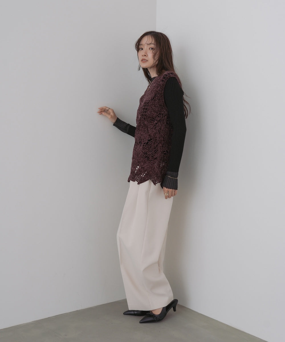 モールヤーンクロシェチュニックベスト