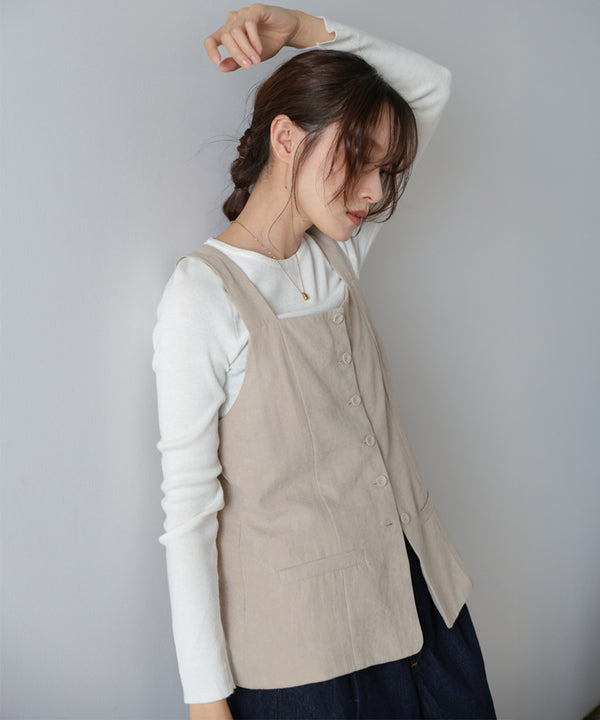 ピーチ起毛ベスト