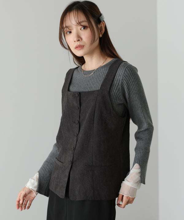 ピーチ起毛ベスト