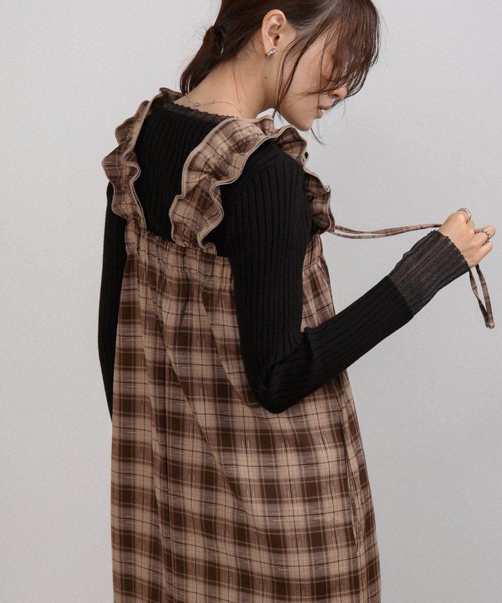 バーバリー　チェックワンピース OLIVEdesOLIVE - チェック ワンピース バーバリー 風 オリーブデ