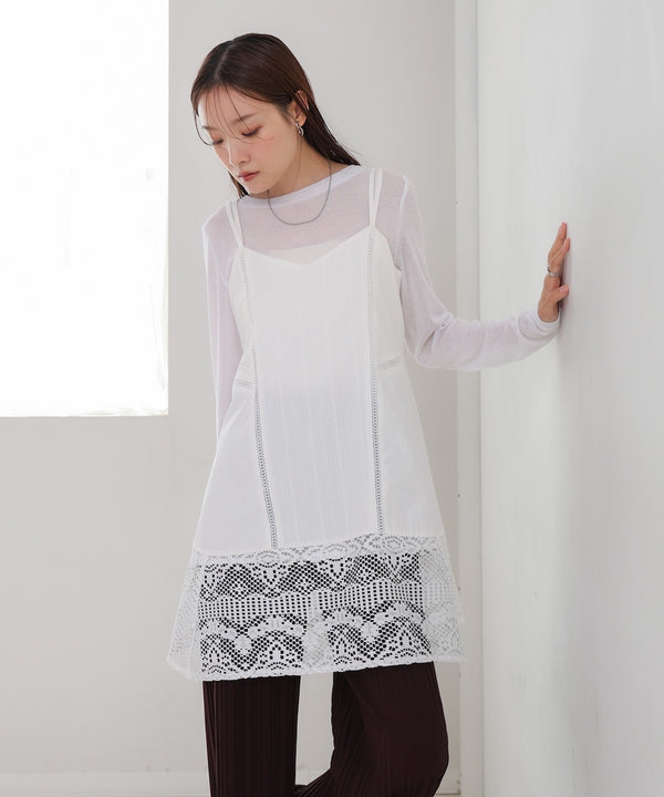 レース切り替えミニワンピピース