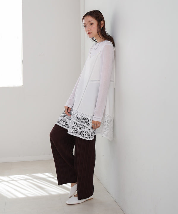 レース切り替えミニワンピピース