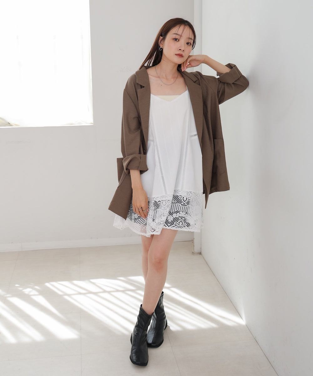 レース切り替えミニワンピピース