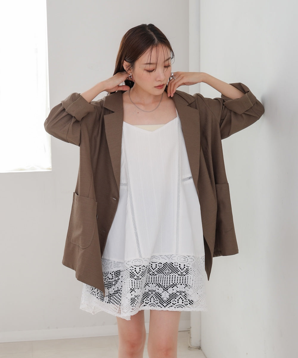 レース切り替えミニワンピピース