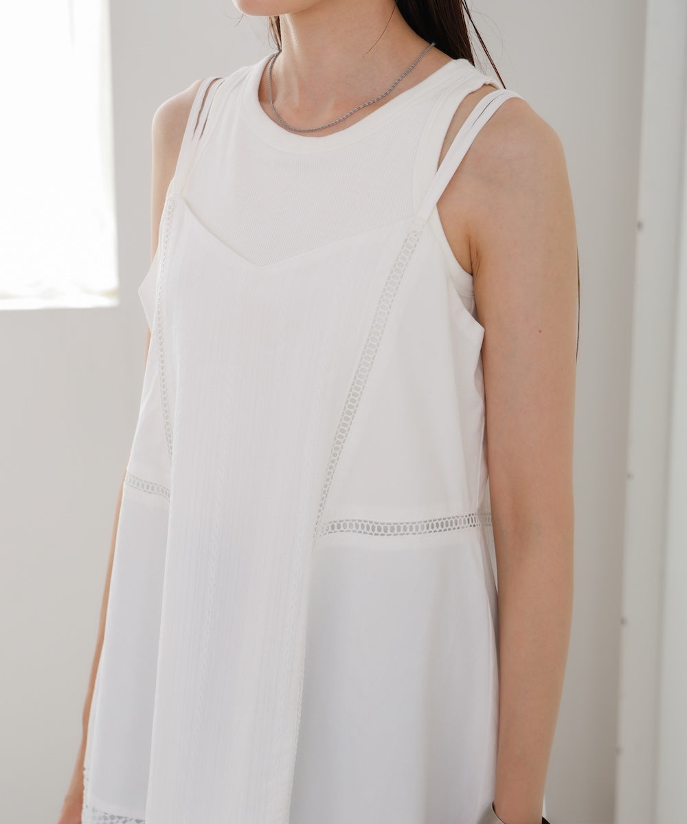 レース切り替えミニワンピピース