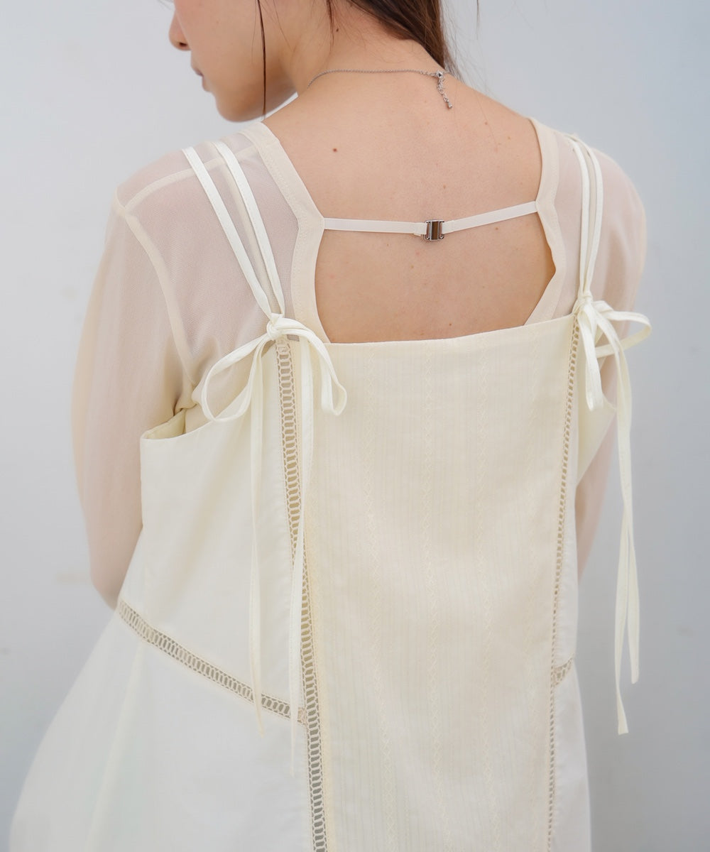 レース切り替えミニワンピピース