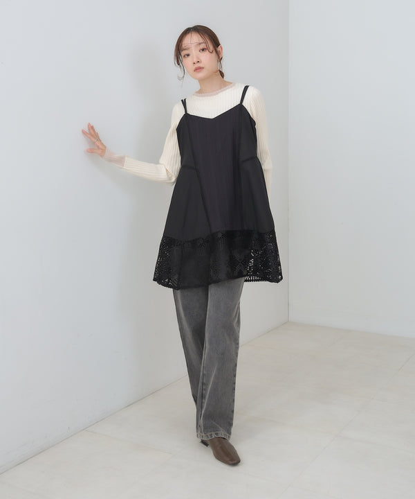 レース切り替えミニワンピピース