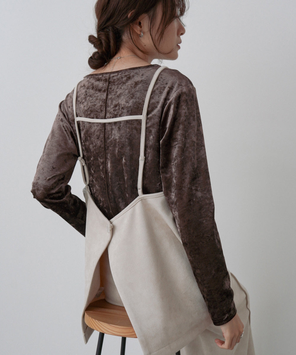 スクエアスウェードビスチェ