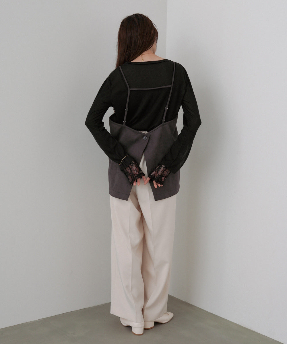 スクエアスウェードビスチェ