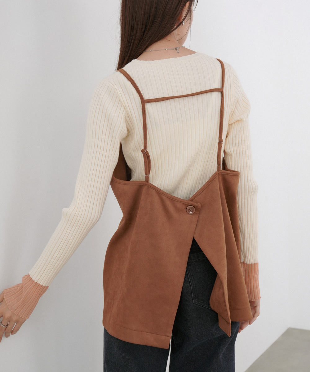 スクエアスウェードビスチェ