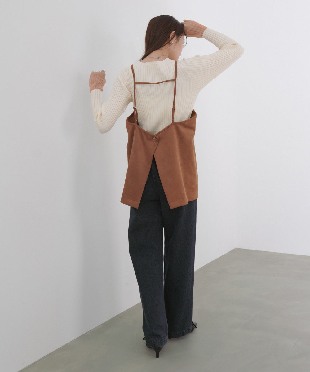 スクエアスウェードビスチェ