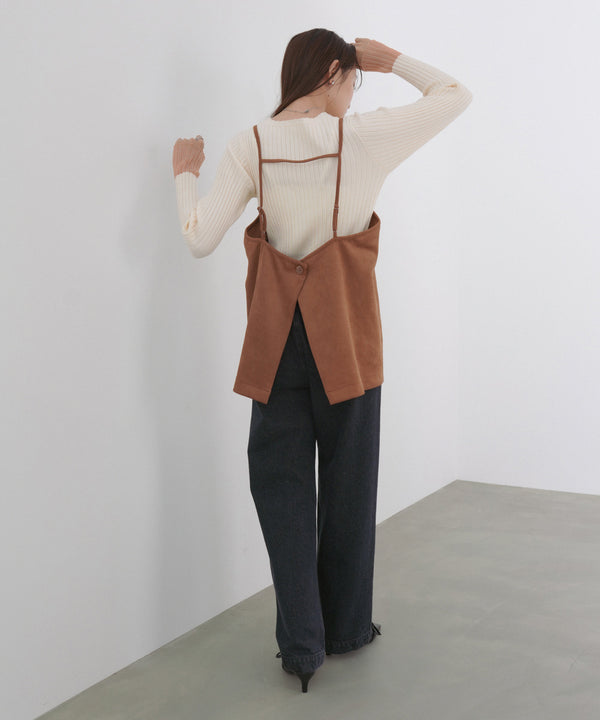 スクエアスウェードビスチェ