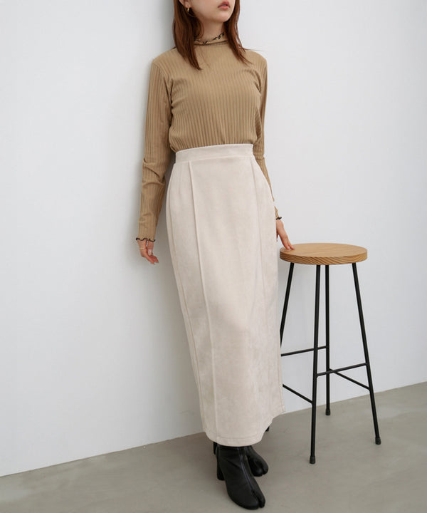 スウェードロングスカート