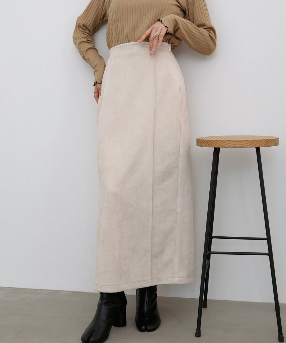 スウェードロングスカート