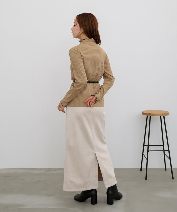 スウェードロングスカート