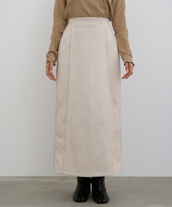 スウェードロングスカート