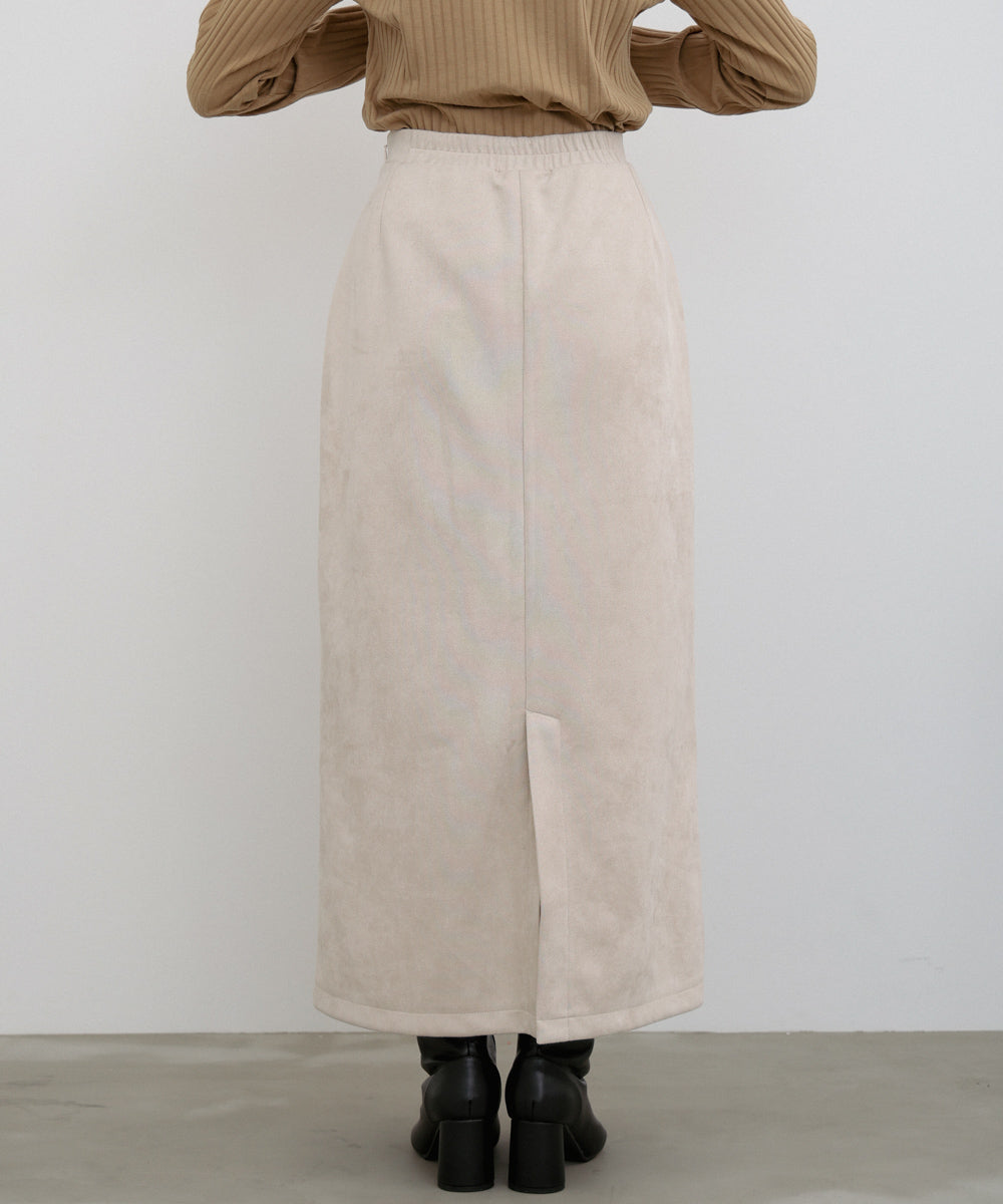 スウェードロングスカート