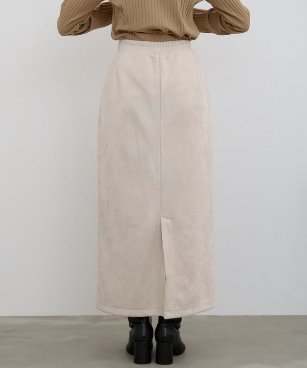 スウェードロングスカート