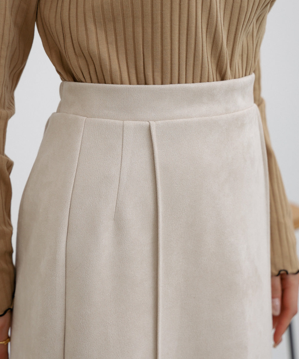 スウェードロングスカート