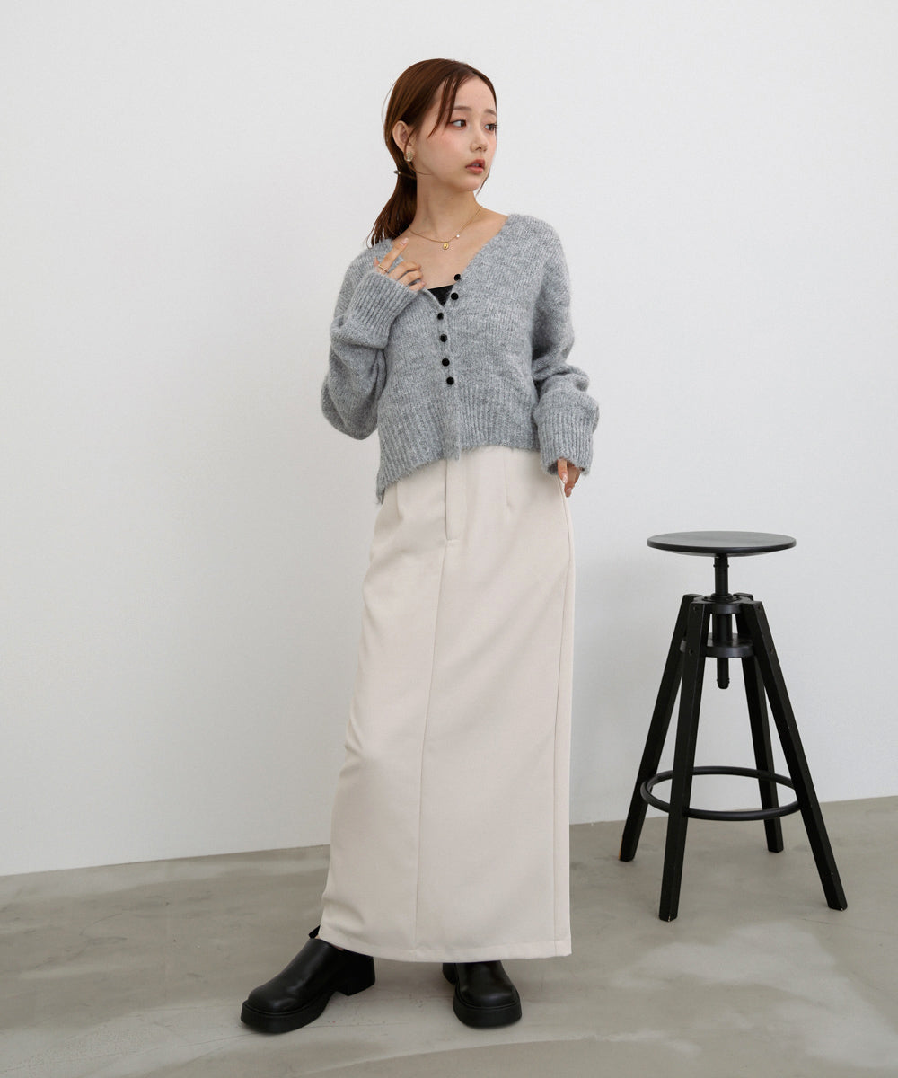 スウェードロングスカート