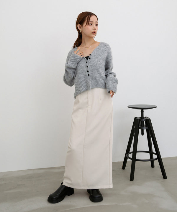 スウェードロングスカート