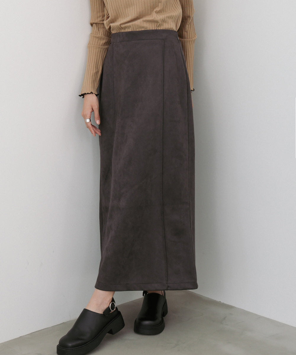 スウェードロングスカート