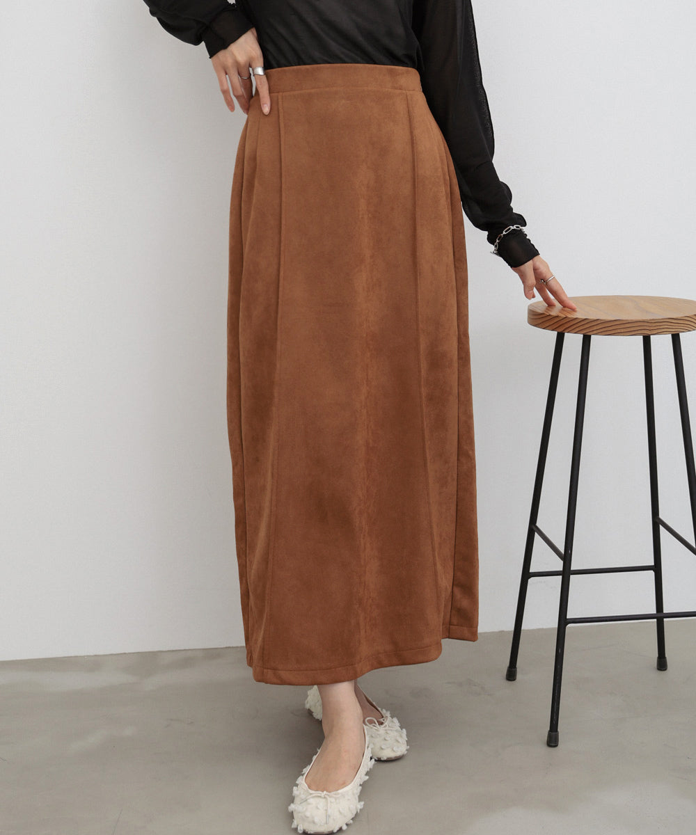 スウェードロングスカート