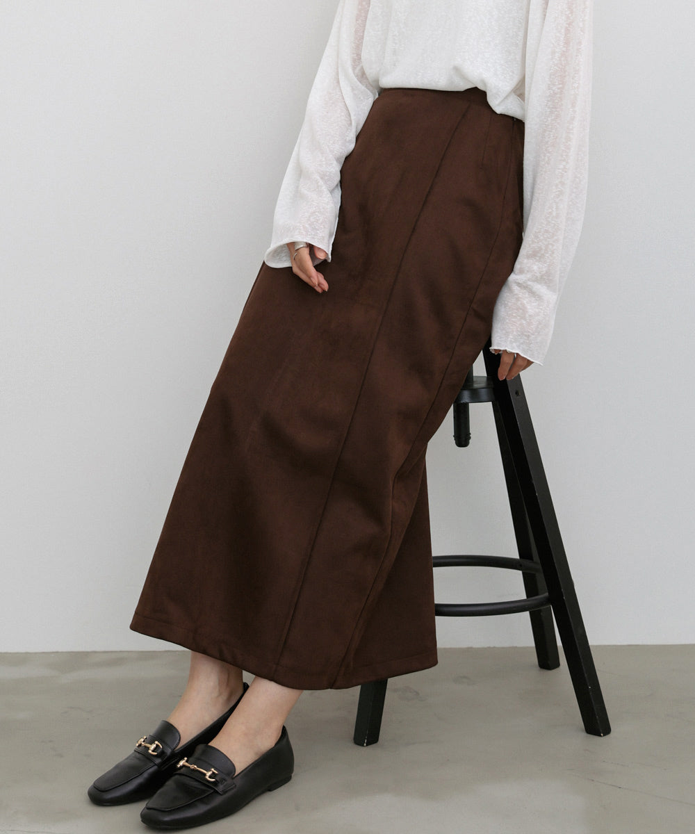スウェードロングスカート