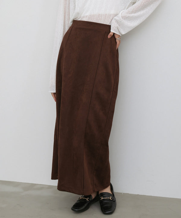 スウェードロングスカート