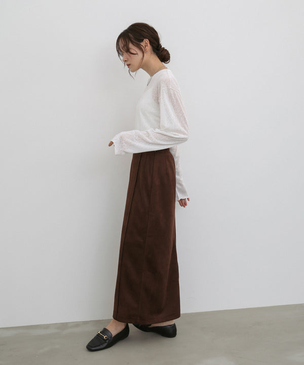 スウェードロングスカート