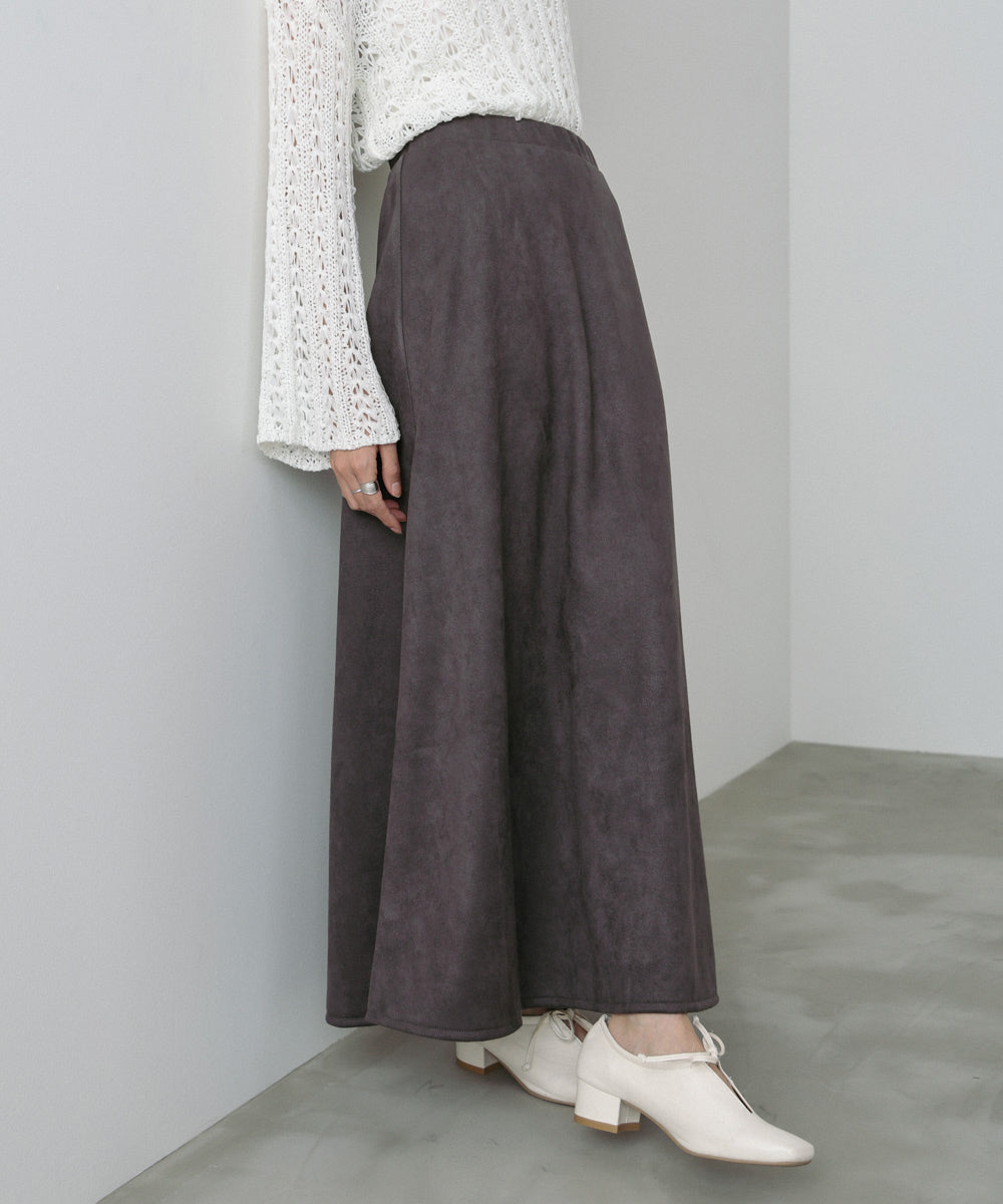 スウェードロングスカート