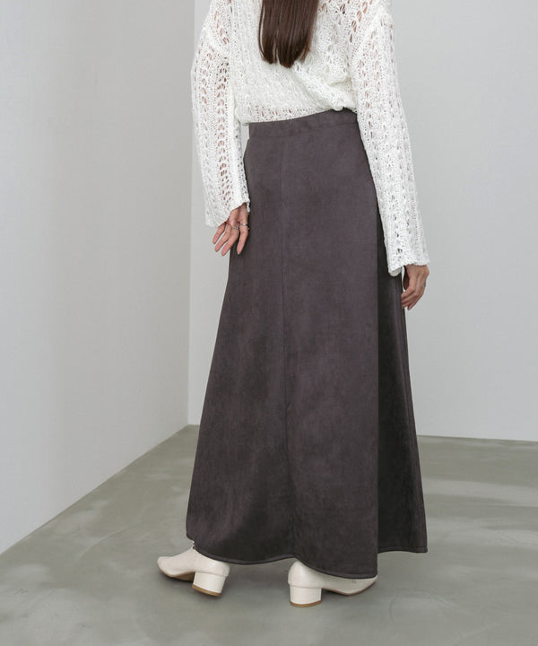 スウェードロングスカート