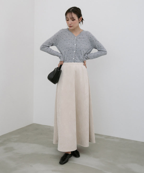 スウェードロングスカート