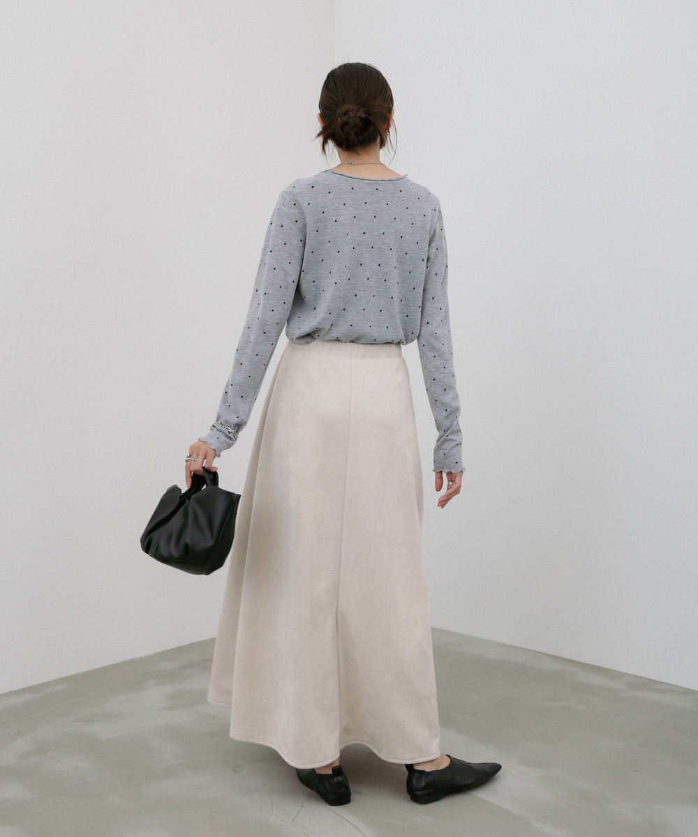 スウェードロングスカート