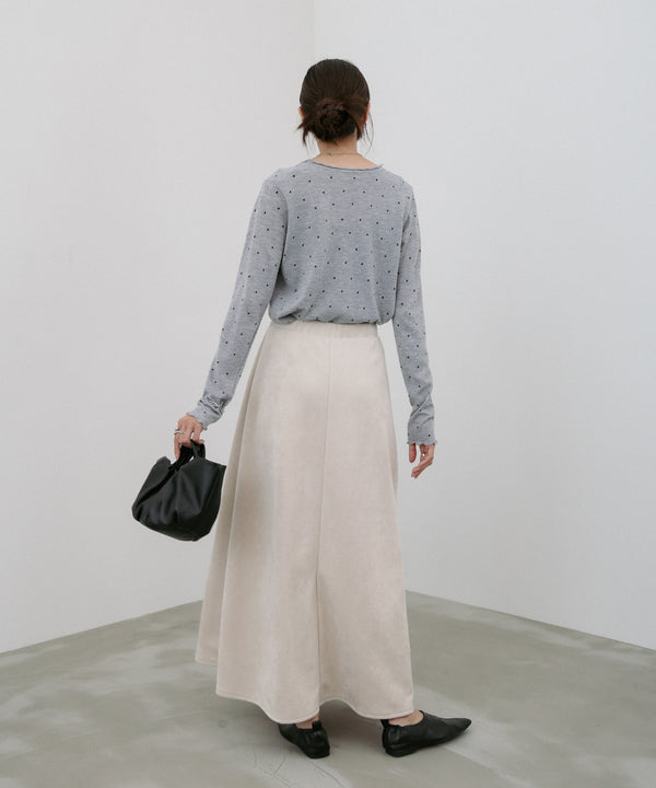 スウェードロングスカート