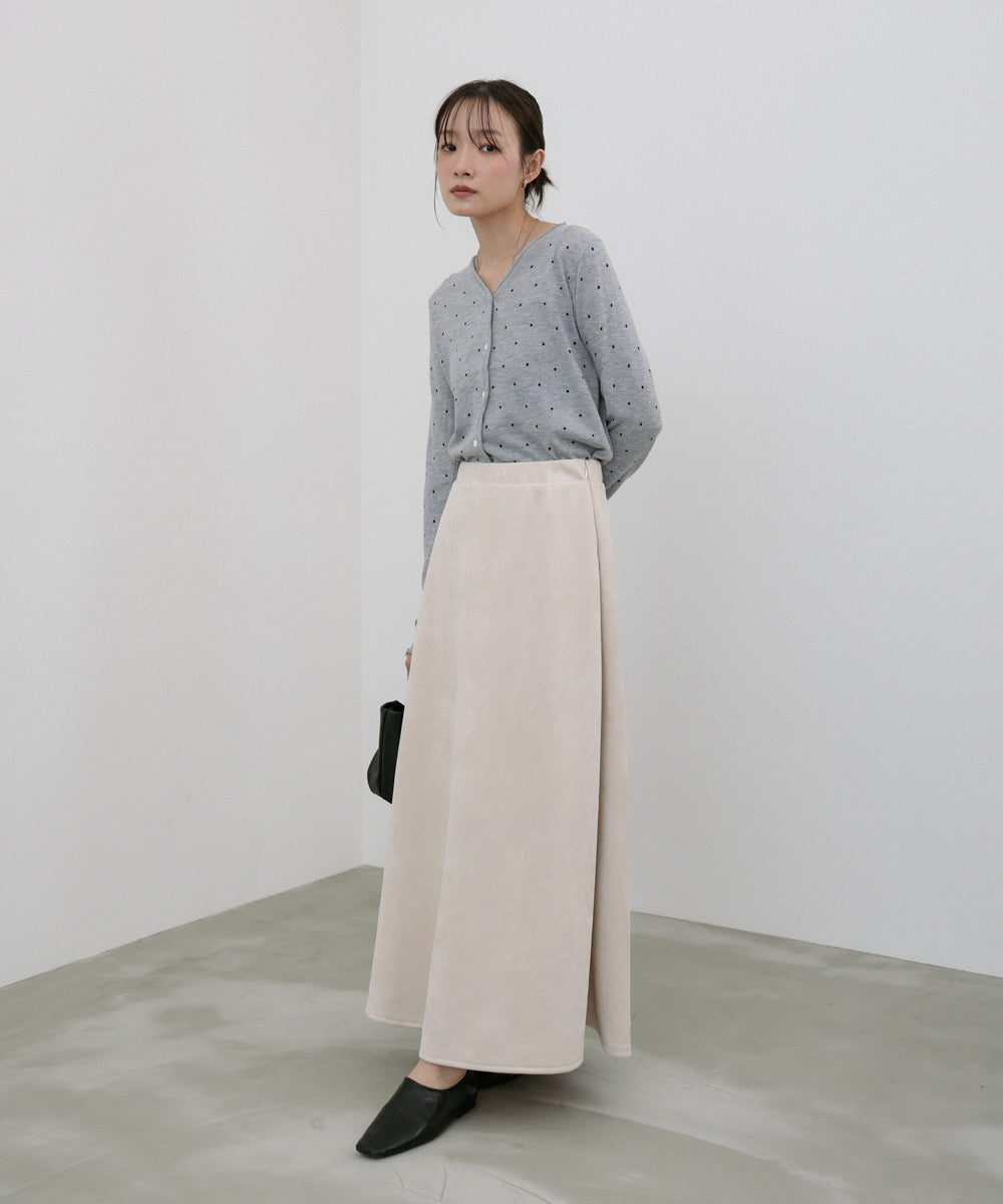 スウェードロングスカート