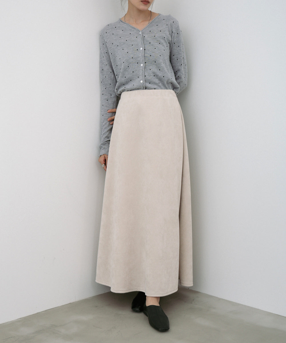 スウェードロングスカート