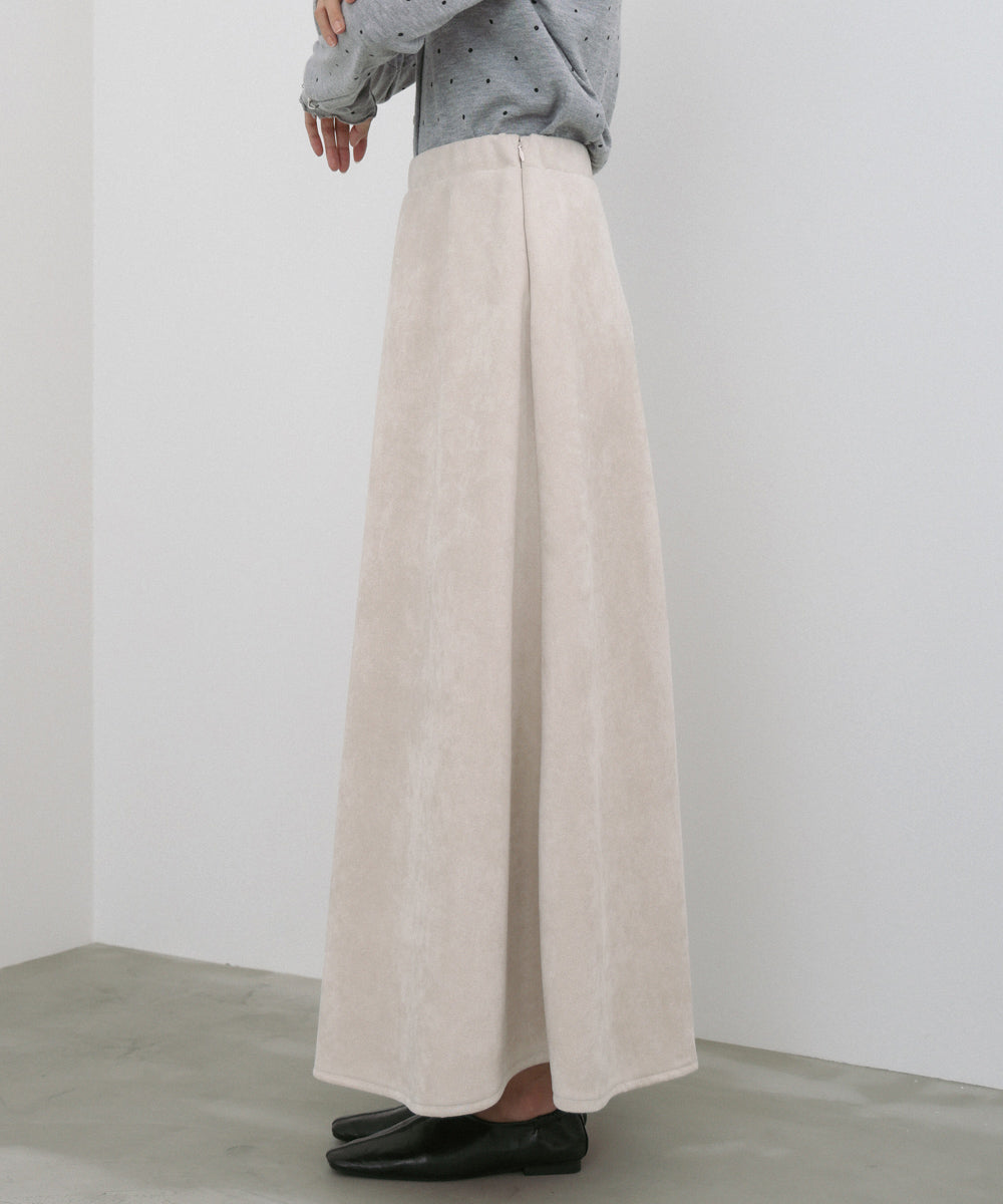 スウェードロングスカート