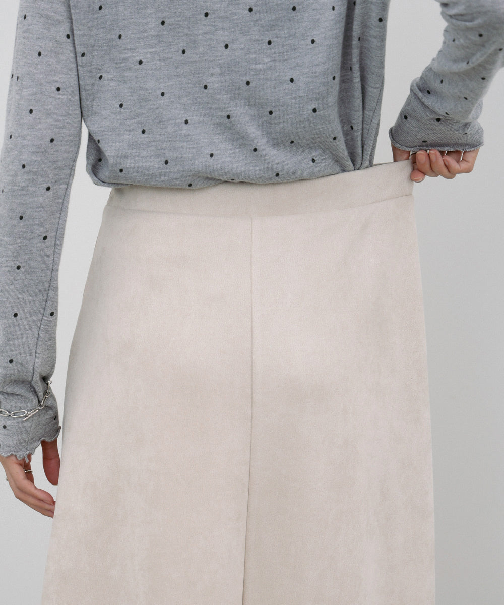 スウェードロングスカート