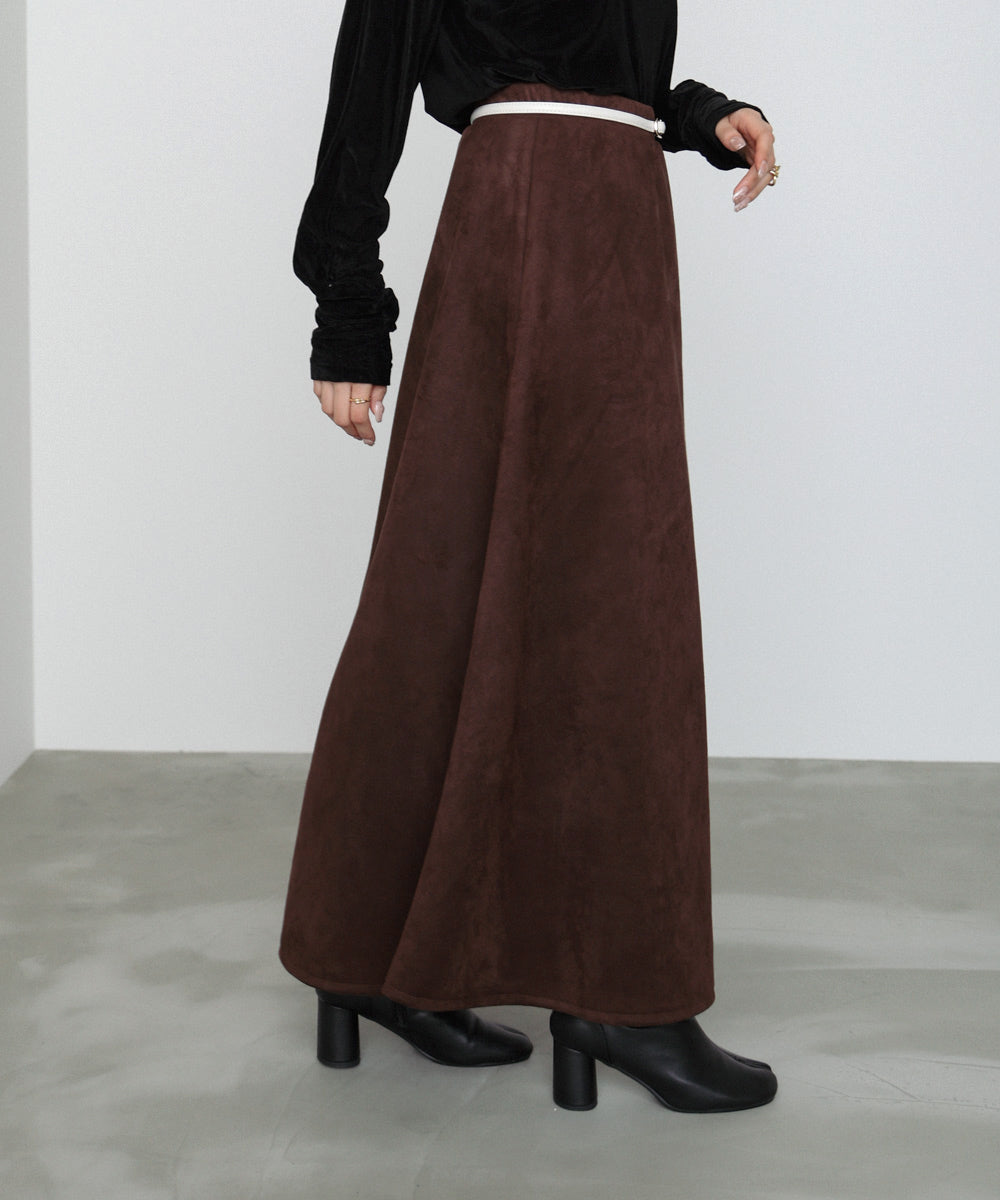 スウェードロングスカート
