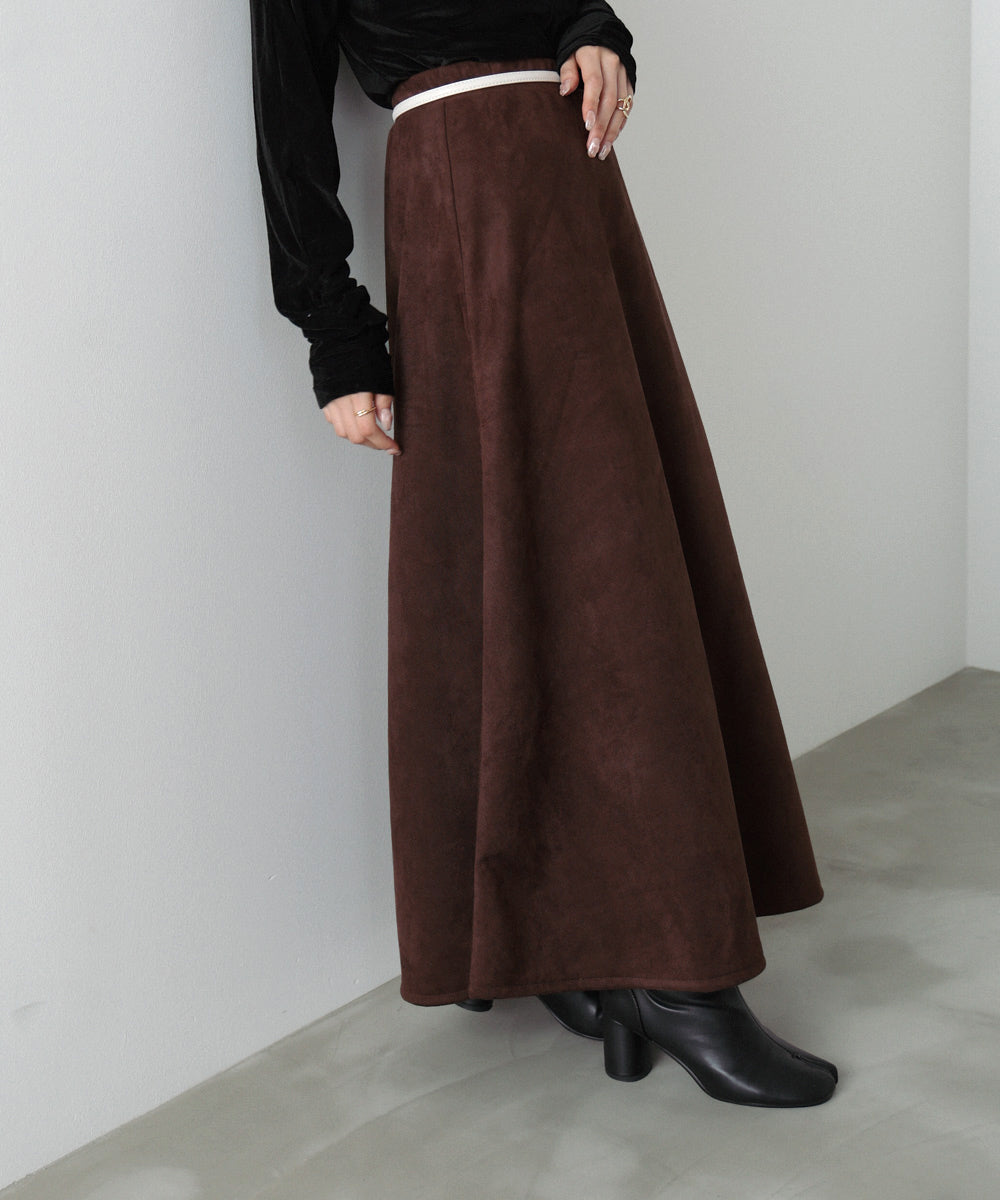 スウェードロングスカート