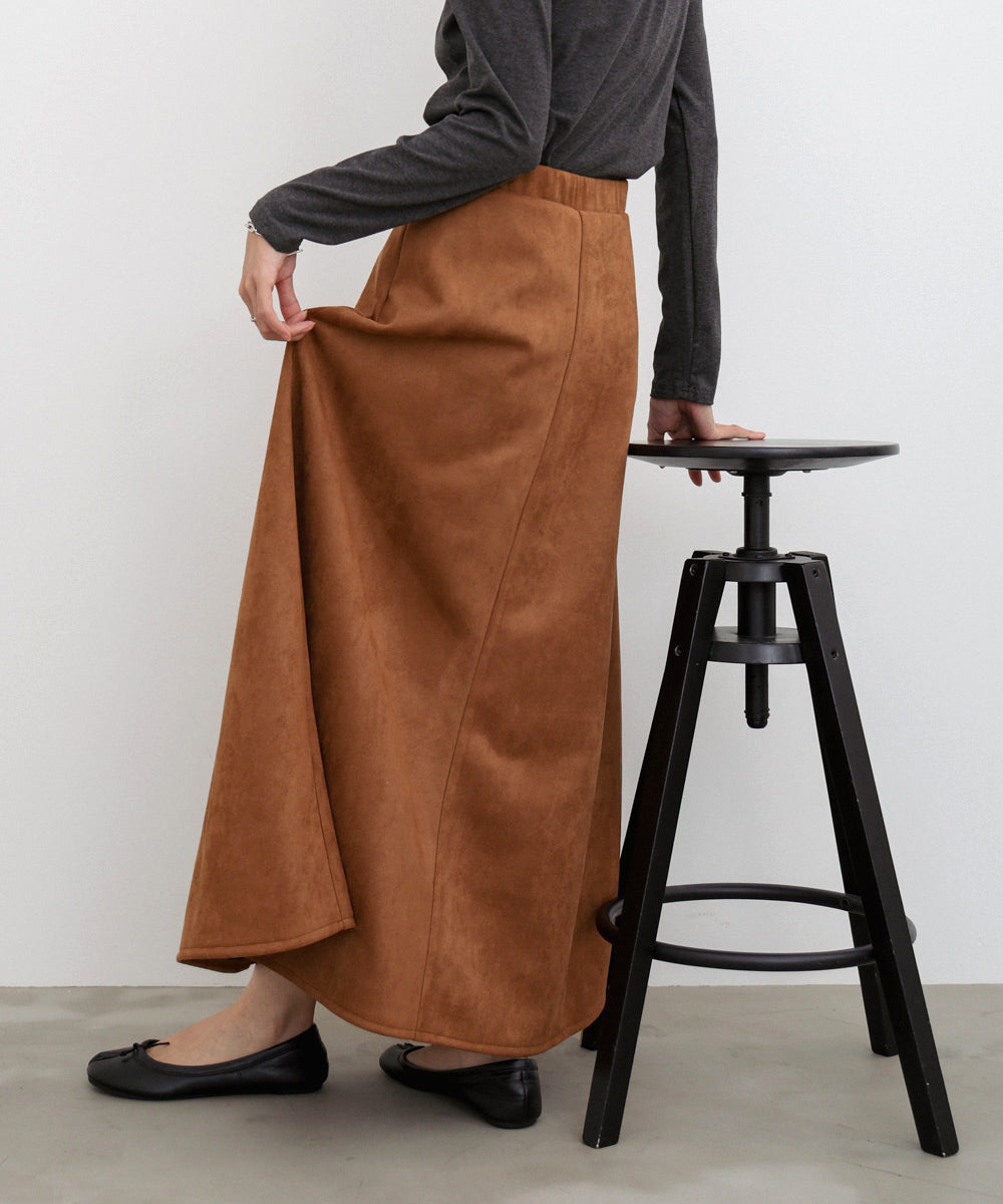 スウェードロングスカート