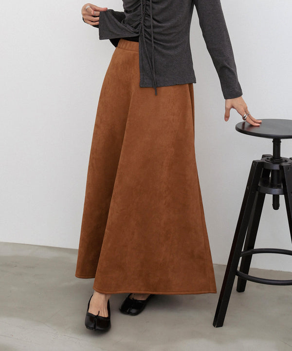 スウェードロングスカート